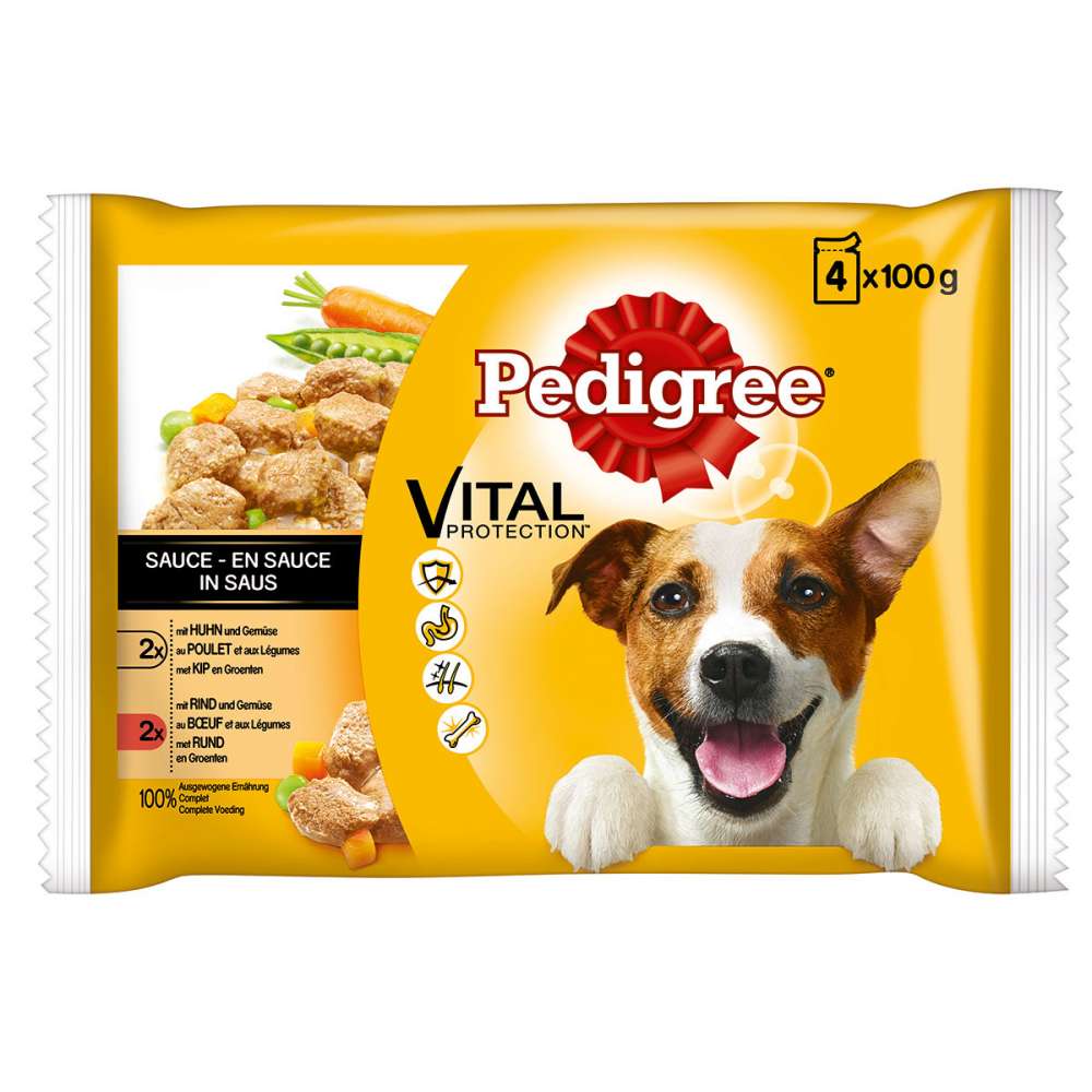 Pedigree Chicken Vegetable Sauce 4x100gr